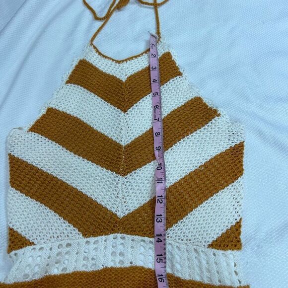 Revolve BCBGENERATION Sweater Halter Dress in‎ Ivory & Caramel Spice XS Women’s - Picture 8 of 11